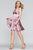 Faviana - S10363 Pleated V-neck A-line Cocktail Dress In Purple