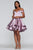 Faviana - S10364 Plunging Off-Shoulder Satin A-line Dress In Purple