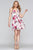 Faviana - S10366 Short Printed Chiffon Dress In White