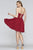 Faviana - S10368 Strapless Sweetheart Solid Chiffon Cocktail Dress In Red