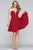 Faviana - S10368 Strapless Sweetheart Solid Chiffon Cocktail Dress In Red