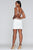 Faviana - S10371 Short V-neck Neoprene Dress In White