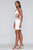 Faviana - S10371 Short V-neck Neoprene Dress In White