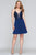 Faviana - S10373 Short Soft Chiffon & Illusion Tulle Dress In Blue