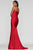 Faviana - S10381 Long Stretch Charmeuse Dress In Red