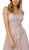 Nox Anabel - S265 Embroidered Off-Shoulder A-line Dress In Pink