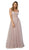 Nox Anabel - S265 Embroidered Off-Shoulder A-line Dress In Pink