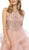Nox Anabel - S266 Embellished Halter Ruffled A-line Dress In Pink