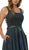 Nox Anabel - S267 Embellished Scoop Neck A-line Dress In Green