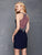 Clarisse Clarisse - s3115 Embellished Halter Sheath Dress In Blue