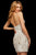 Sherri Hill - 53015 Beaded V-Neck Sheath Short Dress In White and Silver