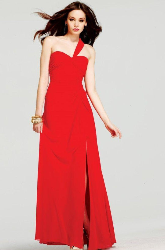 s6862 One Shoulder Chiffon Long Dress