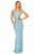 Sherri Hill - 52686 Two Piece Beaded Scoop Neck Fitted Dress In Blue