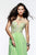 Faviana - S7325 Long Strapless Prom Gown in Green