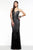 s7377 Multi Sequined Illusion Evening Dress