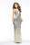 s7377 Multi Sequined Illusion Evening Dress