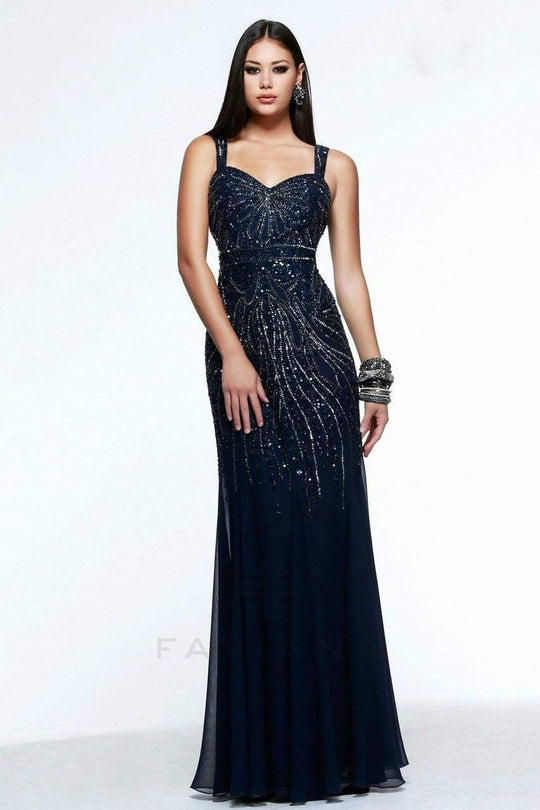 Sparkling Sweetheart Chiffon Dress Thick Shoulder and Back Straps S7380