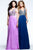 S7500 Long V-neck A-line Evening Gown with Beaded Bodice