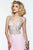 s7503 Floral Appliqued Illusion A-Line Gown