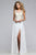 s7503 Floral Appliqued Illusion A-Line Gown