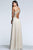 s7533 Sleeveless Illusion Lace Chiffon Dress