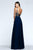 Dazzling Chiffon Gown with Embellished Sheer Bodice S7559