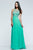 s7560 Chiffon v-neck evening dress with beaded bodice