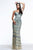 s7611 Strapless Paisley Embellished Evening Gown