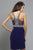 Faviana - S7667 Crystal Embellished Plunging V-Neck Cocktail Dress in Purple