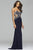 s7701 Jersey sweetheart evening dress with rhinestone details