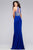 s7765 Beaded Illusion Halter Dress