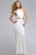 s7788 Halter Sequined Cutout Evening Gown