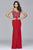 s7806 Jersey sweetheart evening dress with detail beading and front cut-outs