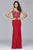 s7806 Jersey sweetheart evening dress with detail beading and front cut-outs