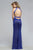 s7809 High Neck Lace Evening Gown