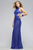 s7809 High Neck Lace Evening Gown