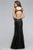 s7813 Illusion Sequined Evening Gown