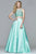 s7827 Frosted satin two piece with fully beaded bodice