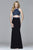 s7905 Two-piece jersey with fishnet inserts and beading