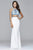 s7905 Two-piece jersey with fishnet inserts and beading