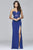 s7907 Sequined Lace Illusion Corset Sheath Gown