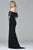 Faviana - Lace Off Shoulder Trumpet Dress in Black