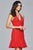V-neck Short Stretch Crepe Dress s8059