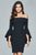Off-Shoulder Short Crepe Dress s8076