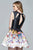 Floral Print Mikado Short Dress s8082
