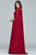 Chiffon Caped Gown  s8087