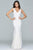 Faviana - S8089 Embroidered Lace V Neck Evening Gown
