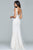 Faviana - S8089 Embroidered Lace V Neck Evening Gown