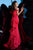 Jovani - 61091 Off-Shoulder Trumpet Dress With Bow and Ruffles In Red