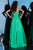 Jovani - 67646 Strapless Pleated Bow Accent Bodice Prom Dress  In Green